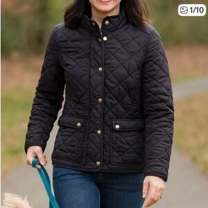 J. Crew Women's Quilted Navy Jacket